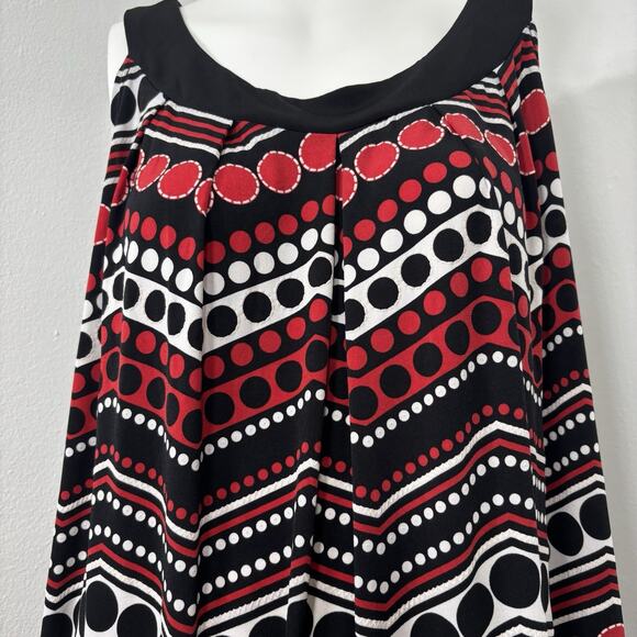 En Focus Women Polka Dot Stripe Sleeveless Dress Aline Sundress Statement 14W - Picture 3 of 7